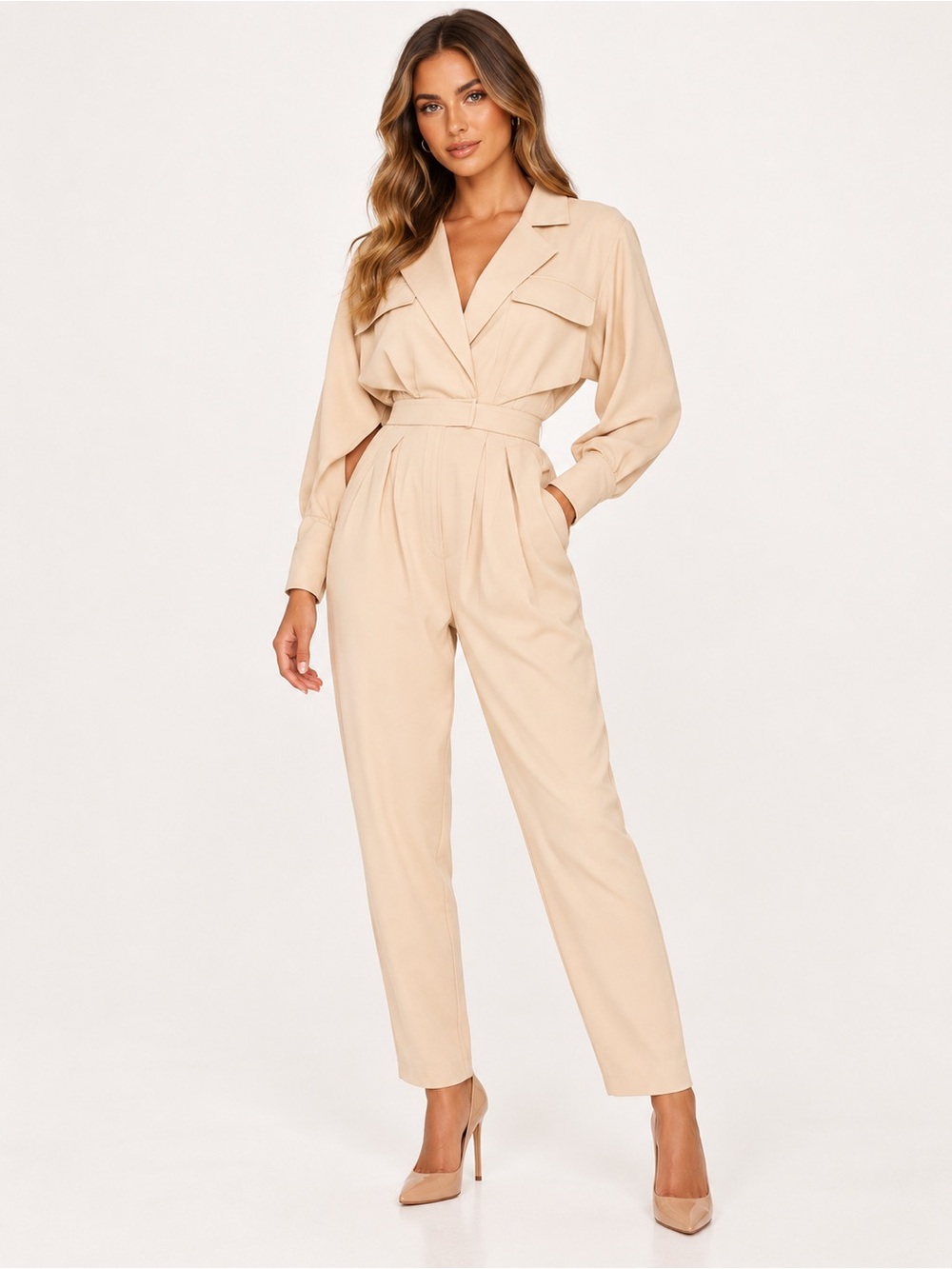 L’Academie Piper Jumpsuit in Khaki Size L